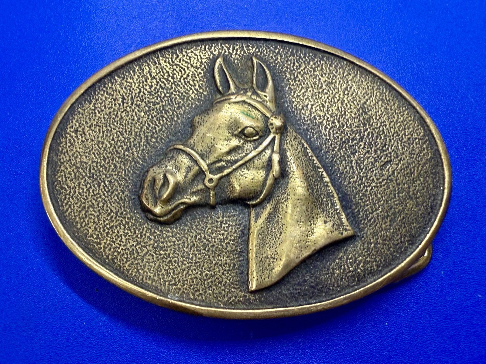 Centered Horse Head Solid Brass Western Vintage 1… - image 2