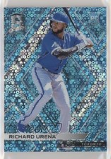 2018 Panini Chronicles Spectra Neon Blue Prizm 77/99 Richard Urena #83 s3g