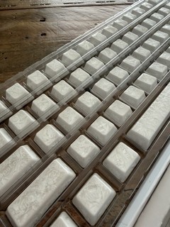 Cerakey Ceramic Keycaps [White Ice Crystal] Full Set Keycaps With Legends