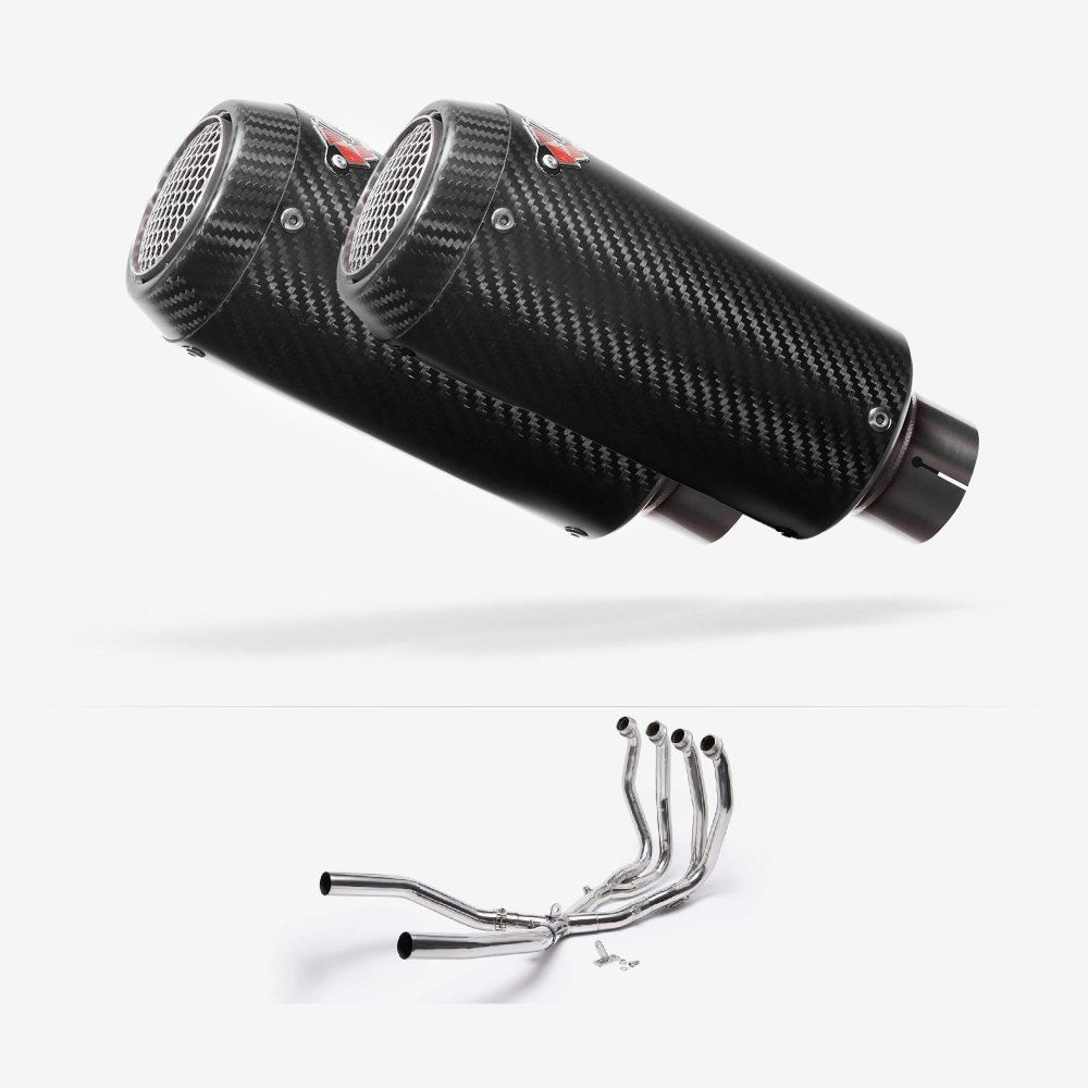 Lextek Stainless Steel CP9C Carbon Fibre Exhaust System 180mm