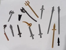 PLAYMOBIL LOT X15 WEAPONS SPEARS HALBERDS SWORDS DAGGERS SABERS AXES MEDIEVAL