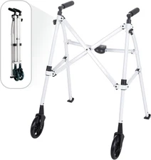 Able Life Stander Space Saver Walker Lightweight Folding Rolls 4200 White  3320Y