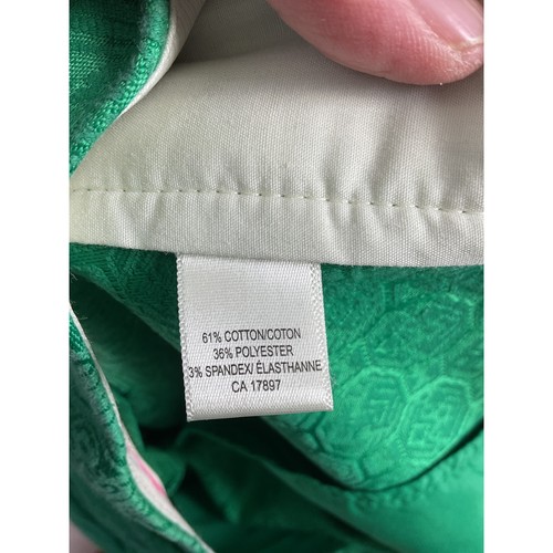 Banana Republic Hampton Pant Jacquard Kelly Green Ankle Length Preppy Size 6 - Picture 10 of 10