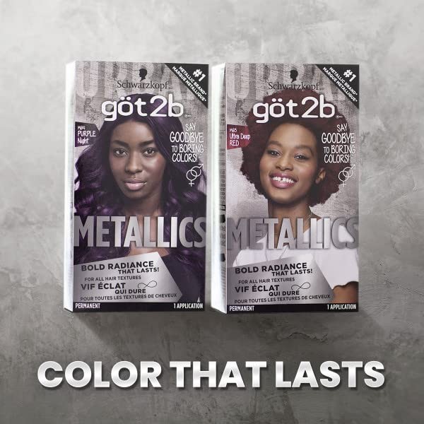 Schwarzkopf got2b Metallic Hair Color 6.1 Fl Oz Bold Purple Permanent Dye