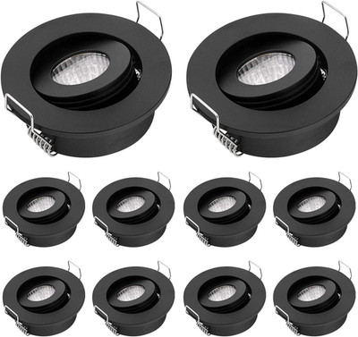 Dimmable 3W COB Mini LED Spotlights - Pack of 10 for Cabinets & Closets