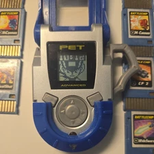 MEGAMAN ADVANCED NETWORK WARRIORS PET with 17 chips TESTED *Works*
