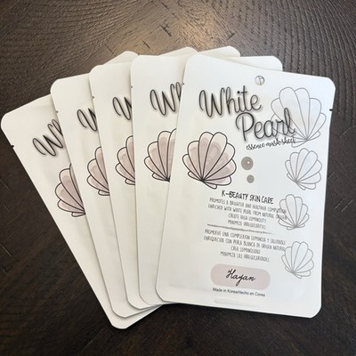 Hayan White Pearl Essence Mask Sheet K-Beauty Skin Care (5 Pack) Made in Korea