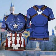 US Captain Costume 3D T-SHIRT MOTHER DAY GIFT ALL OVER PRINT BEST PRICE US SIZE