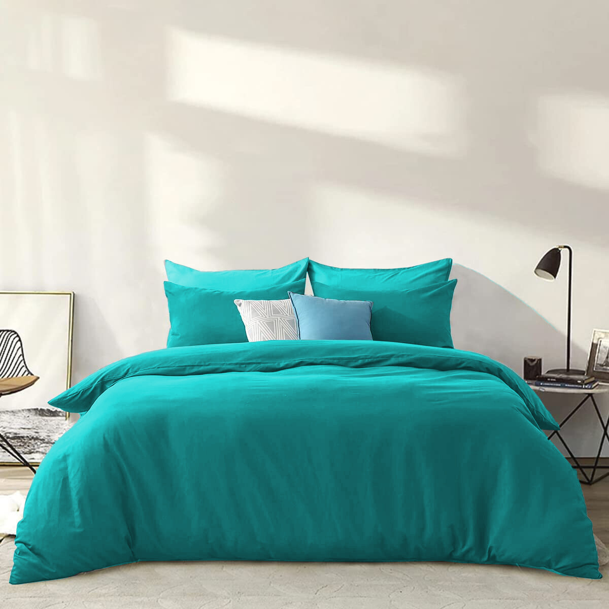 100 EGYPTIAN COTTON DUVET COVER BEDDING SET QUILT COVERS SINGLE DOUBLE