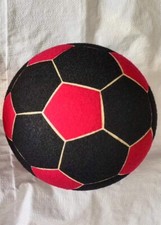 Outdoor Training Felt Soccer Ball Inflatable Sticky Soccer Ball Red On Black