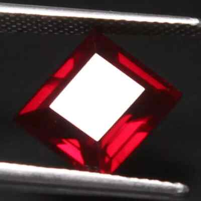 Square Cut EGL Certified Natural Madagascar Dark Red Ruby 6x6 mm Loose Gemstone