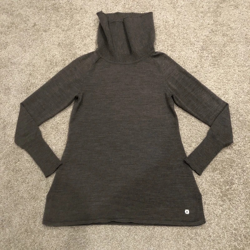 smartwool taupe minturn drape neck sweater