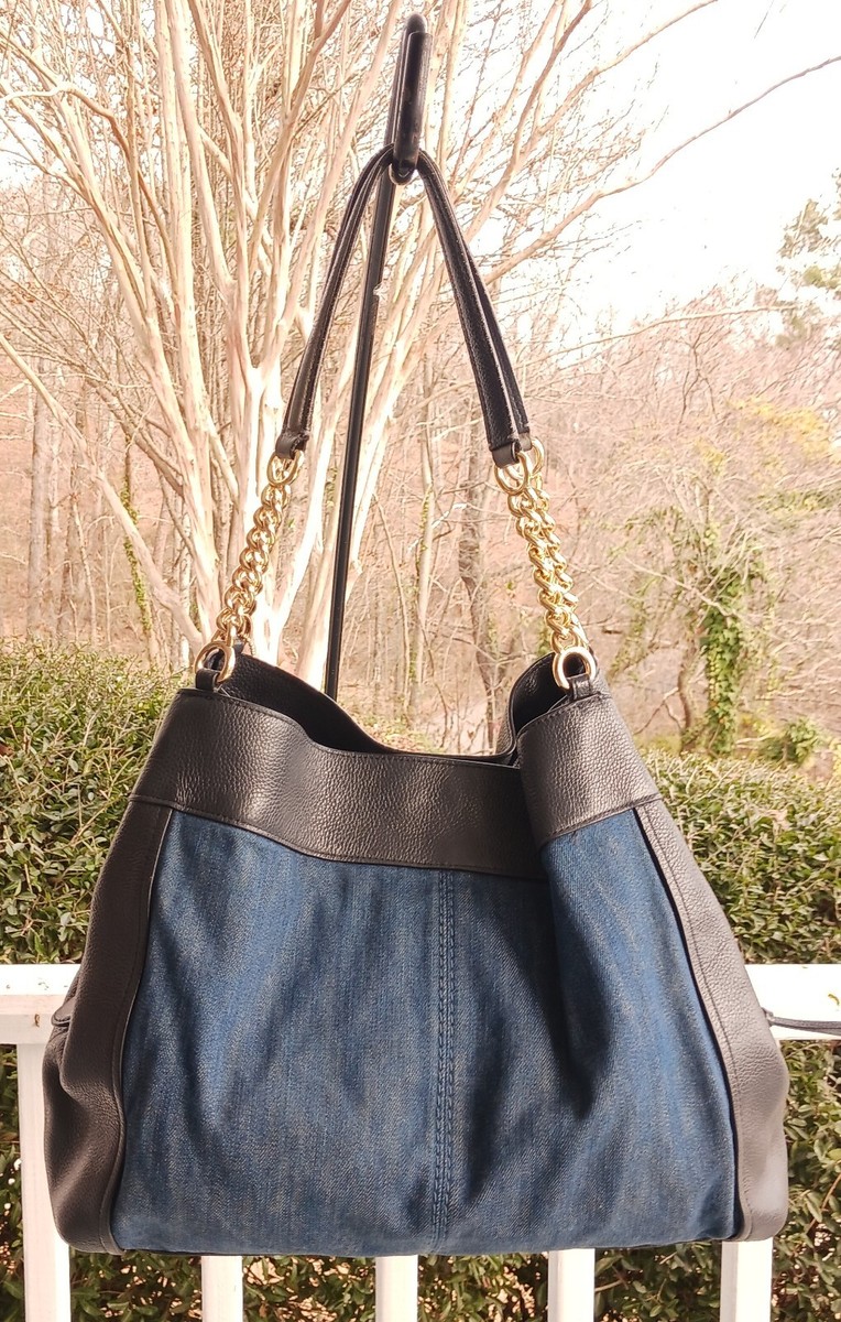 バッグ Coach Legacy Denim Accessory Pouch Bag COACH Signature Legacy Denim Accessory Pouch Mini Hand Bag