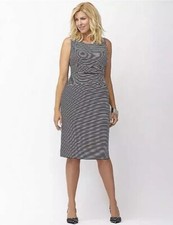 Lane Bryant DRESS sz 28 Black White NWT Control Tech