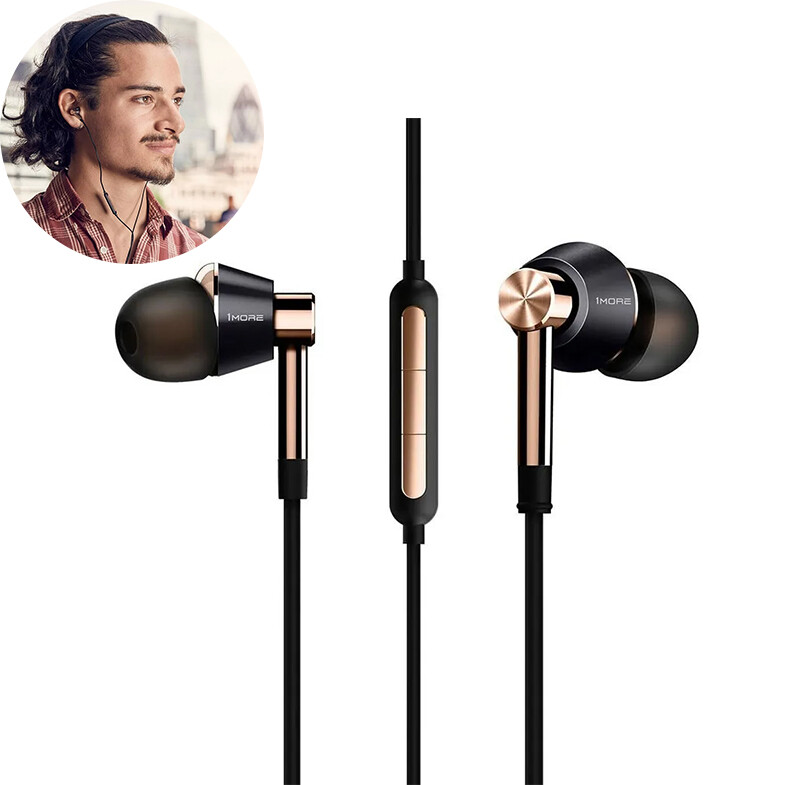 1MORE Triple Driver In-Ear Wired 3.5mm Plug Earbuds Hi-Res Bass Headphone