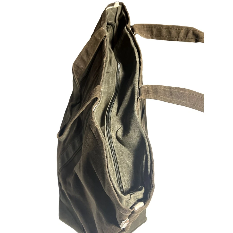 CB Station Waxed Canvas LG Boat Tote Khaki - Image 3 of 4