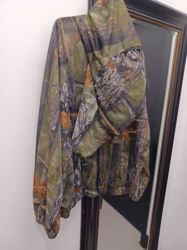 Longleaf Camo Fine Mesh Ghillie Mossy Oak Jacket mens XXL Face Cover Hood Zip - Picture 6 of 6