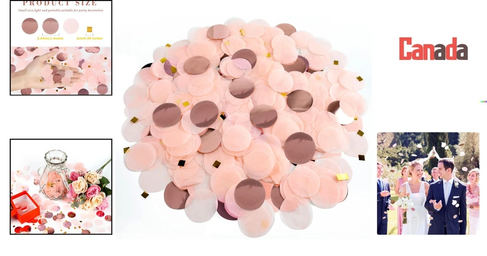 Mesa Redonda Colorida Confeti - 5000 Piezas - Cumpleaños, Decoraciones Boda Foto 2 de 4