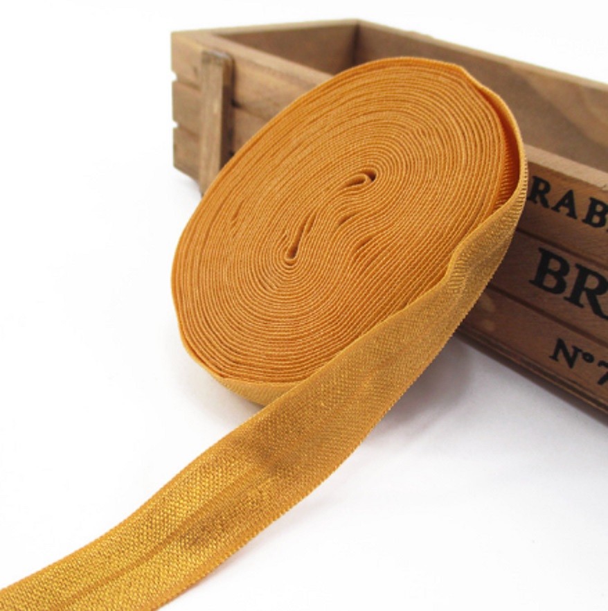 1m, 5/8"(16MM) Soft Shiny FOE fold over elastic Ribbon baby hair band