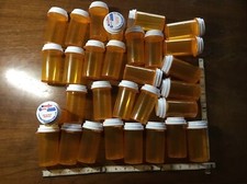 Empty Amber Prescription Rx PILL BOTTLES Art Craft Storage Organize- Lot of 30 L