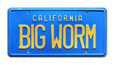 Friday | Ice Cube | Chris Tucker | BIG WORM | STAMPED Replica Prop License Plate