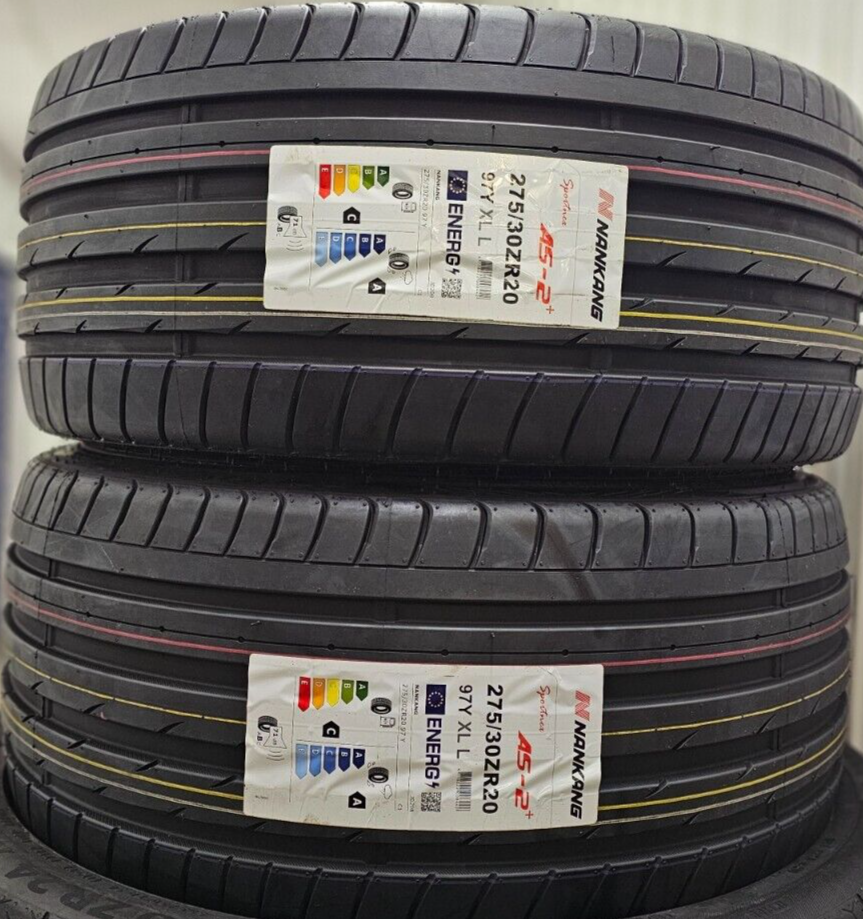 2X NEW NANKANG AS-2+ SPORT CAR TYRES 275/30 ZR20 XL 97Y 275 30 20