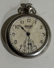 Vintage Ingersoll Junior Mechanical Pocket Watch-Working With Original Watch Fob