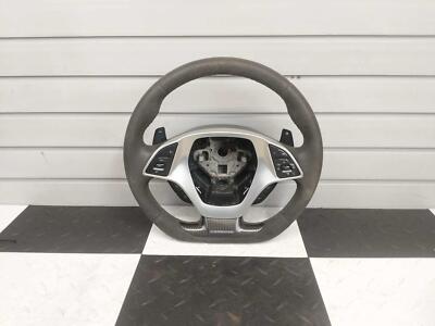 C7 Corvette OEM Steering Wheel Flat Bottom Suede Carbon Competition P/ 84016595