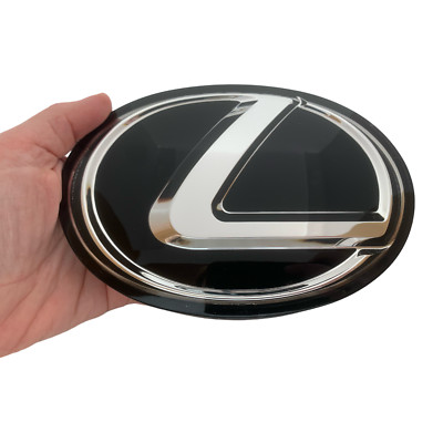 Front Grille Emblem Logo For Lexus IS 2014-2023 (IS200t, IS250, IS350) - Chrome & Black Radar-Compatible Replacement 7 thumbnail image