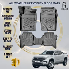 Floor Mats Liners For VW Volkswagen Amarok 2023-2025 All Weather Heavy Duty Rugs
