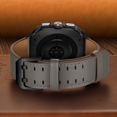 Leather Strap Double Buckle Watch Band 47MM For Samsung Galaxy Watch Ultra NEW - Picture 34 of 43