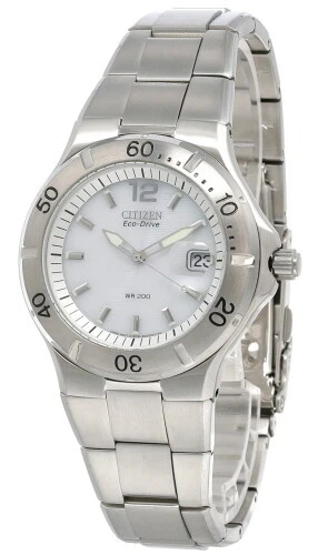 Reloj para hombre Citizen Eco Drive esfera blanca acero inoxidable BM0550-51A 