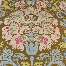 OOP "Belle" By Amy Butler For Rowan Fabrics White Blue Large Scale Floral BTY