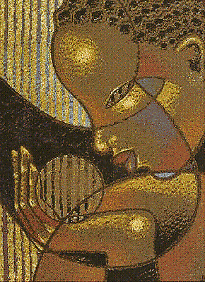 Sheer Essence II, ein afroamerikanischer, schwarzer Kunstdruck von Larry Poncho braun - Bild 1 von 1