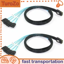 2x Mini SAS to SFF-8087 4-SATA  Multi-Lane Forward Breakout Internal Cable 50CM