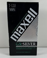 Maxell 214016 120 Minute Gx Silver Video Tape New Old Stock Sealed
