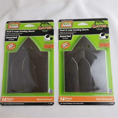 = Lot of 2 Gator Ultra Power Hook Loop Sanding Sheets 14 Pc Assorted 3761 USA