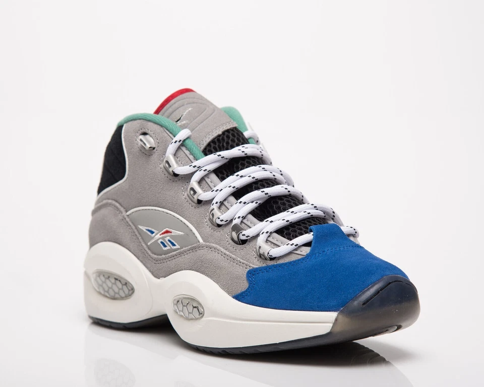 Reebok Question Mid 25e Anniversaire Draft Night Gris Bleu Allen Iverson - Photo 3/4