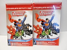 LOT OF 2 Stickerland Justice League Activity Pad 500 Stickers N631