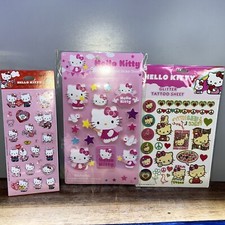 3X Hello Kitty Layered Stickers Glitter Tattoos Hello Kitty Stickers 2012 2010