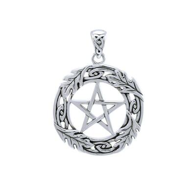 Pendentif Déesse Brigid Argent 925 - Pierre Naturelle - Wicca Païen - Beach Life Treasures