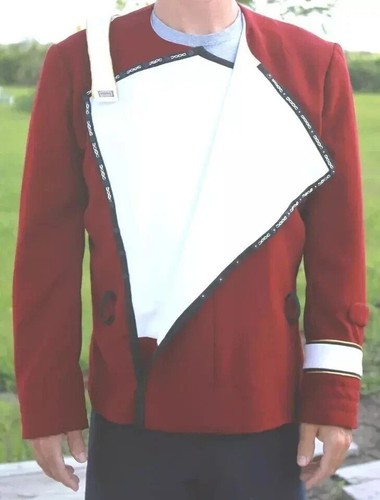 Star Trek TWOK Red Jacket Wrath of Khan Movie Uniform Cosplay Costume for Men - Picture 2 of 5
