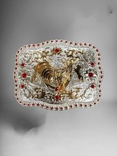 Rooster Western Cowboy Belt Buckle Hebilla Vaquera Rodeo Con Gallo