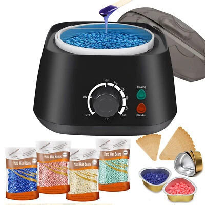 CRENOVA Wachsgerät Set Waxing Körper Haarentfernung Heißwachs mit 400g Wachs Bohnen