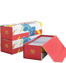 Trading Card Storage Box HomeXpro Quick Fold With Magnetic Lid Top Loader 3 Pack