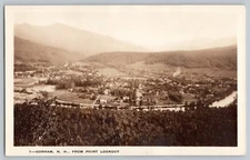 Gorham New Hampshire NH Town View Point Lookout Real Photo Postcard RPPC 1928-50