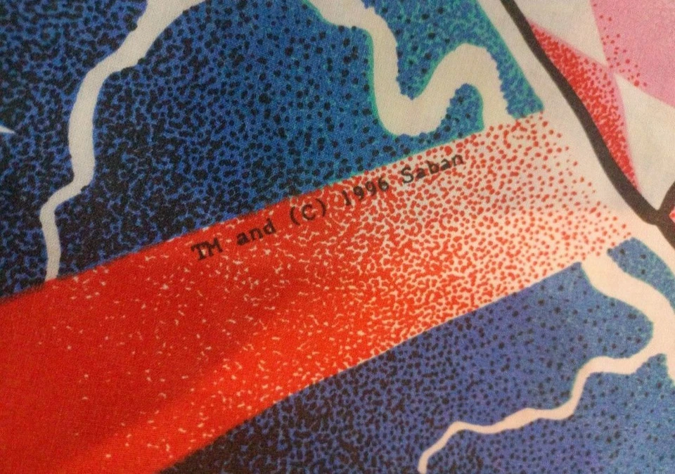 Vintage Mighty Morphin Power Rangers Bed Sheet 1996 Saban - Image 3 of 4