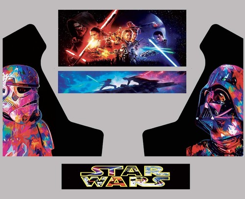 Stickers Déco Star Wars Pour Borne D'arcade Modèle 2 - Neufs, Fabriqués En France