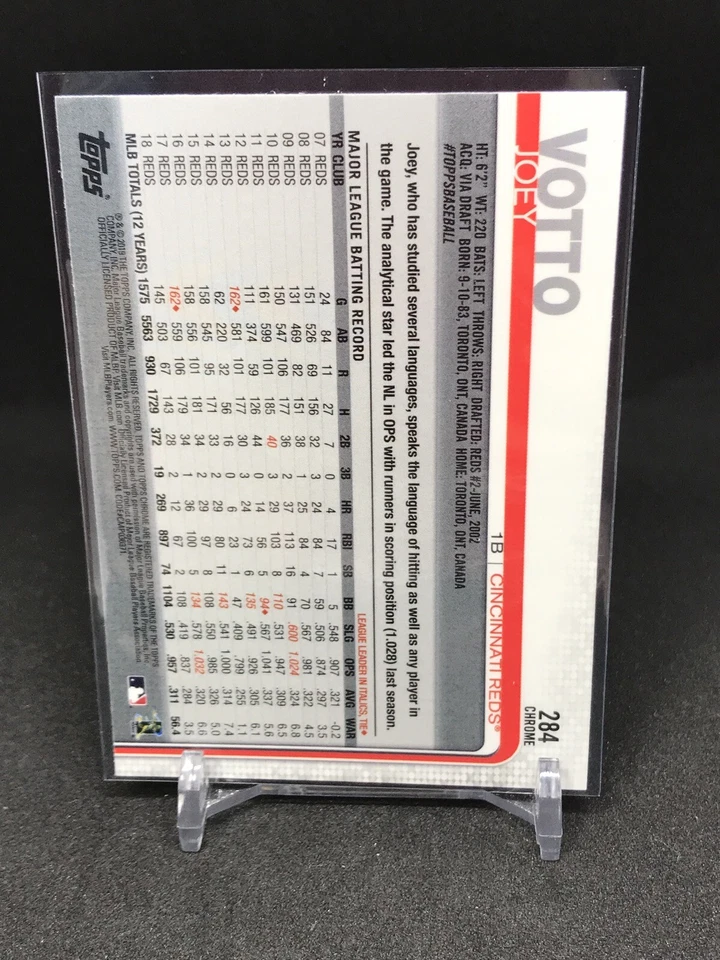 2019 Topps Chrome Sapphire #284 Joey Votto Reds - Image 2 of 2