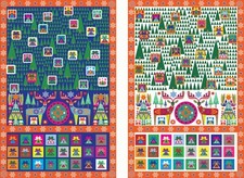 Scandi Christmas Advent Calendar DIY fabric panel Cotton Fabric Christmas Decor